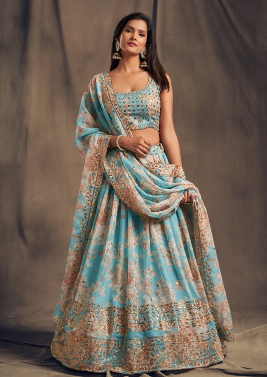 The Elegance of Traditional Indian Attire: Organza Lehenga Choli, Anarkali Suits, and Sarees in Mauritius and the UK